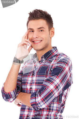 Image of casual man in a pensive pose