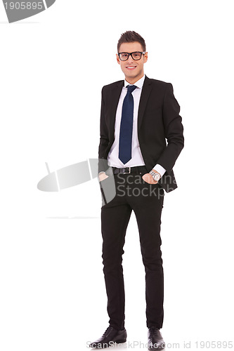 Image of Smiling relaxed business man