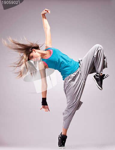 Image of beautiful dance pose of a young woman 