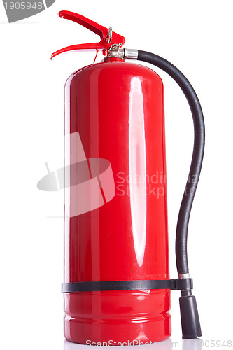 Image of fire extinguisher on white