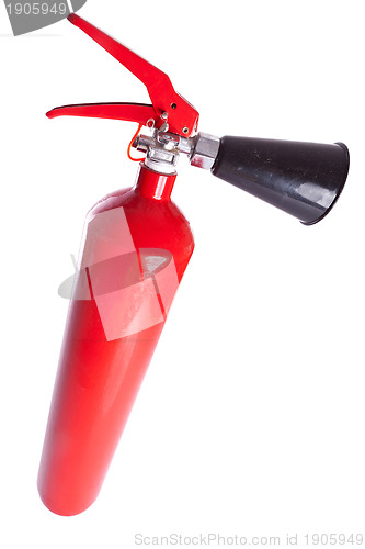 Image of above picture of a long fire extinguisher