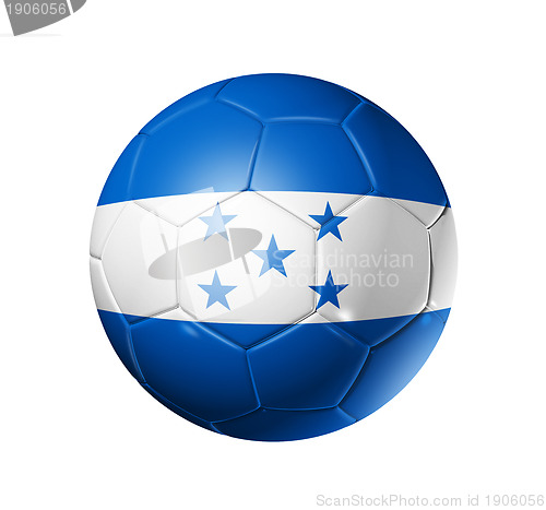 Image of Soccer football ball with Honduras flag