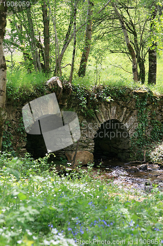 Image of little bridge on a river