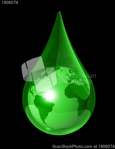 Image of earth water drop