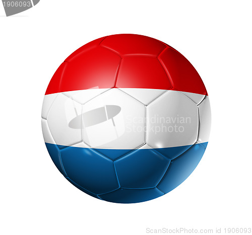 Image of Soccer football ball with Netherlands flag