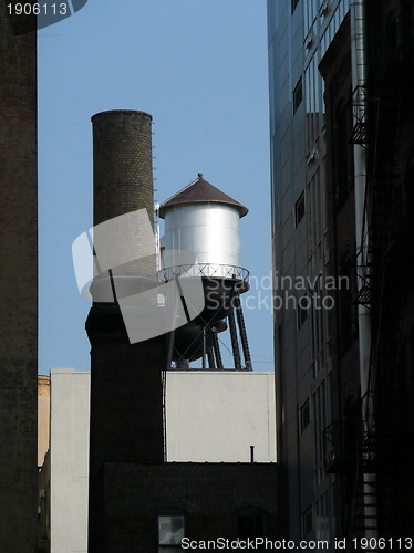 Image of Water tank atop Manhattan building