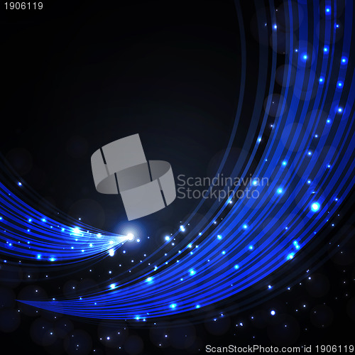 Image of Blue stylish fantasy background with waves