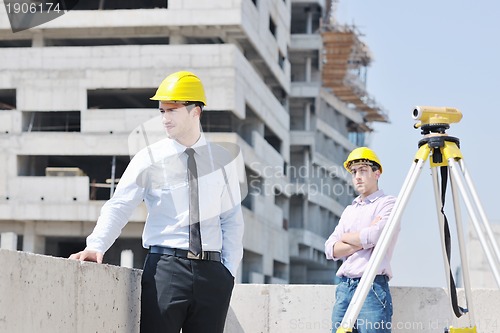 Image of Team of architects on construciton site