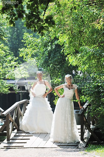 Image of beautiful bride outdoor