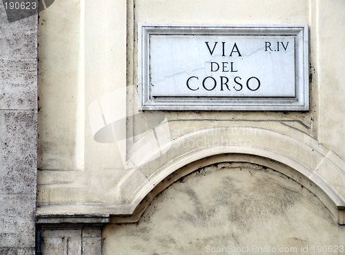 Image of Via del Corso in Rome (Italy)