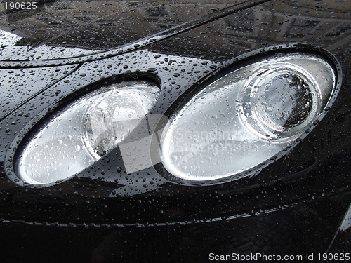 Image of Black new sporty car headlights