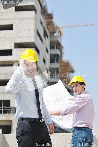 Image of Team of architects on construciton site