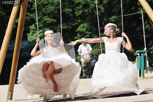 Image of beautiful bride outdoor