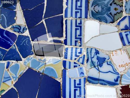 Image of Artistic background - blue mosaic