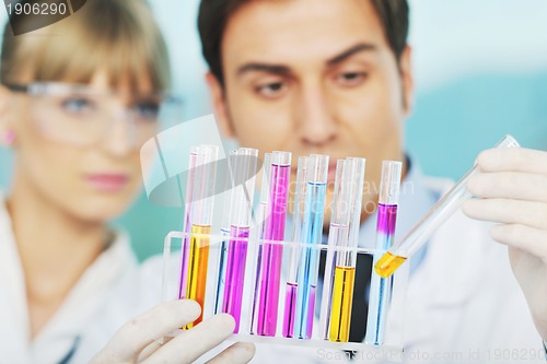 Image of science people in bright lab