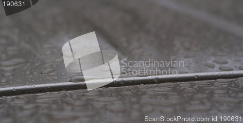 Image of car roof in rain