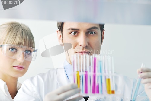 Image of science people in bright lab