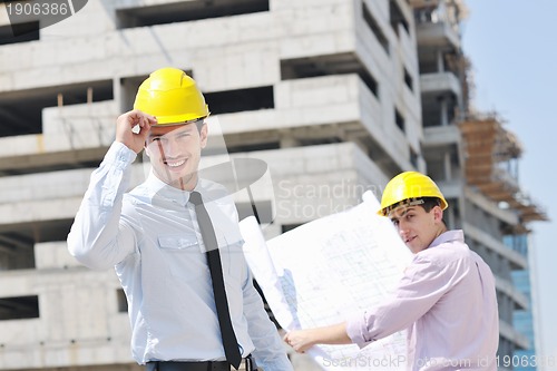 Image of Team of architects on construciton site