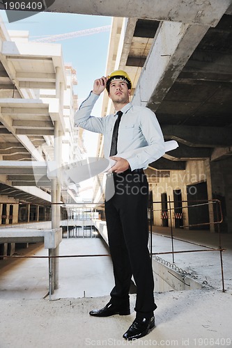 Image of architect on construction site