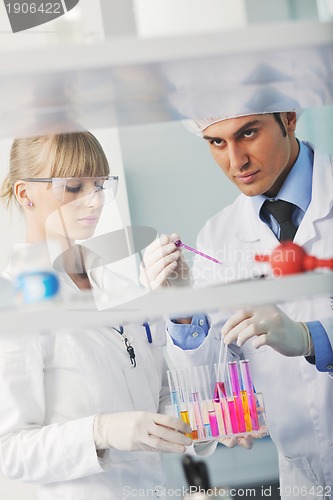 Image of science people in bright lab