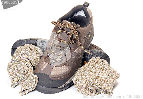 Image of all terrain cross training hiking lightweight shoe  and ragg soc