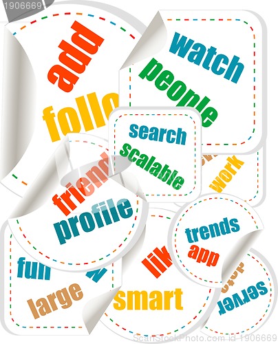 Image of speech bubbles with business words