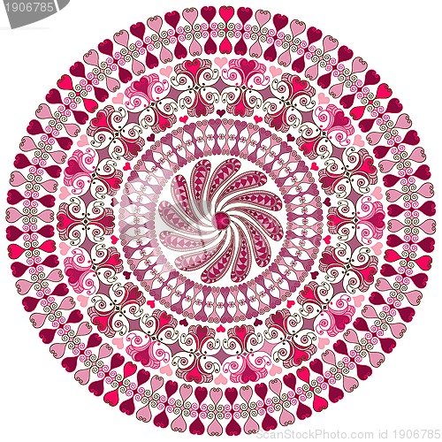 Image of Valentine round frame