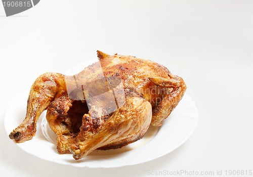 Image of Roasted Chicken isolated on a white