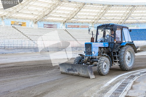 Image of grader to soccer fields