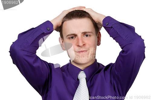 Image of Worried businessman