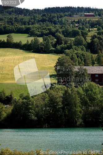 Image of Norwegian farms, landscape