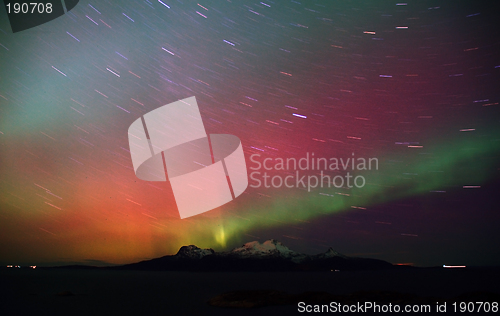 Image of Red Aurora over Landegode