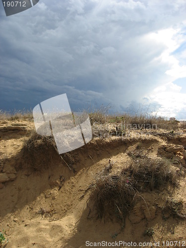 Image of Storm and sand dunes