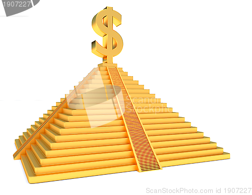 Image of golden pyramid dollar