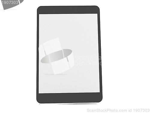 Image of Black abstract tablet computer (tablet pc) on white background, 