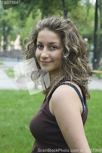 Image of Girl in city park