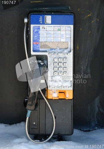 Image of Payphone in Winter