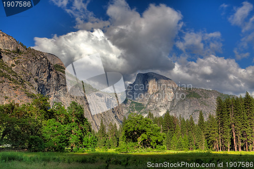 Image of The sunset in Yosemite National Park