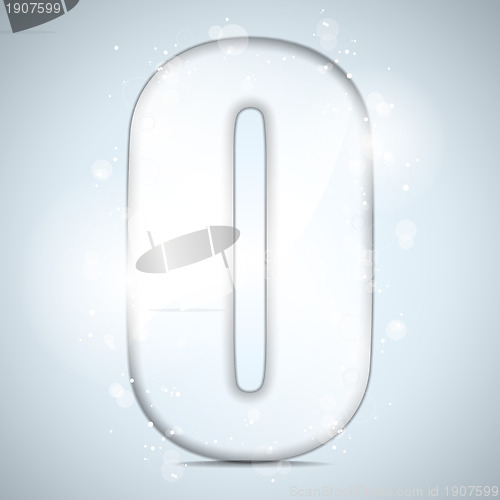 Image of Alphabet Glass Shiny with Sparkles on Background Letter O