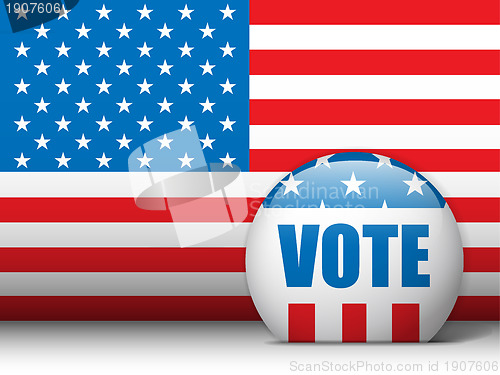 Image of USA Vote Background with American Flag