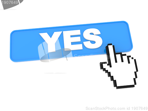 Image of YES Blue Web Button.