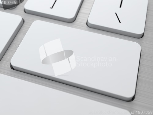 Image of Blank Button on Modern Computer Keyboard.