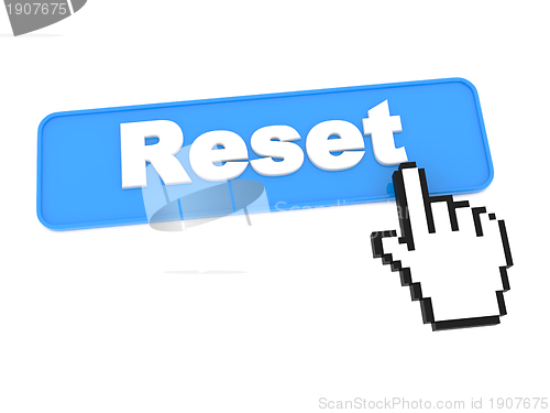 Image of Reset Web Button. on White Background.