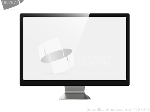 Image of Widescreen Lcd Monitor Isolated on White.