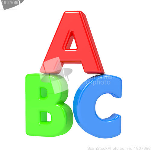 Image of ABC Letters Isolated on White.