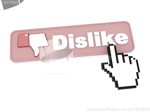 Image of Dislike Button - Social Media Concept.