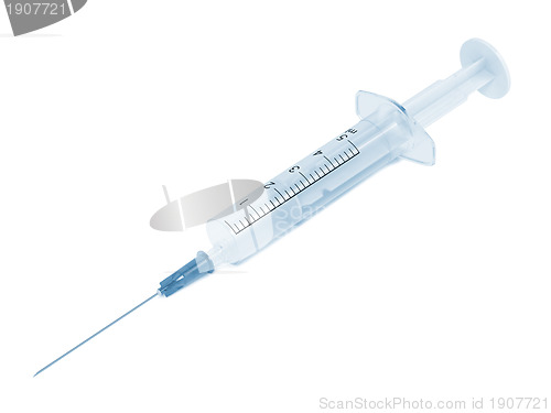 Image of Syringe and Needle Isolated on White Background.