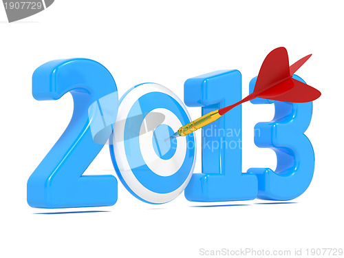 Image of Next New Year whit Blue Target and Red Dart.