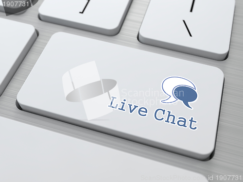 Image of Live Chat Button on Modern Computer Keyboard.