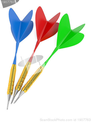 Image of Set of darts. Isolated on White.